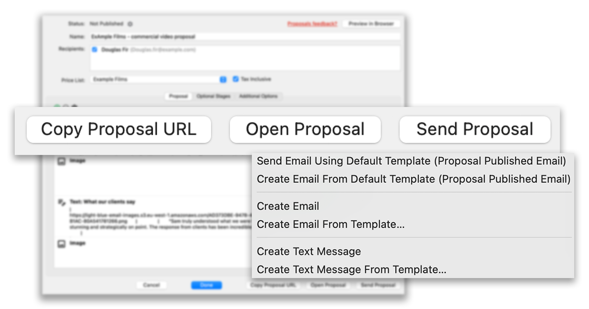 Sending & Receiving A Proposal – Light Blue